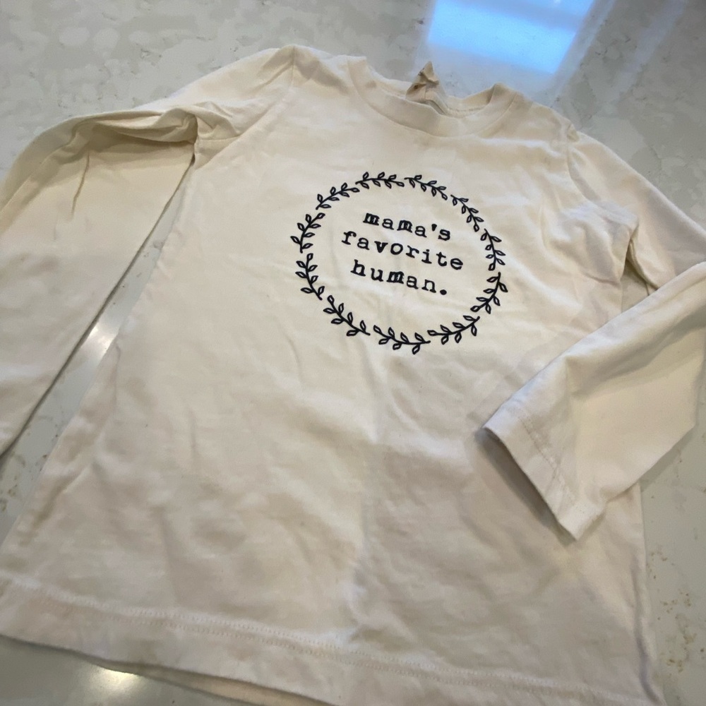 Charming Cream Long Sleeve Kids Tee